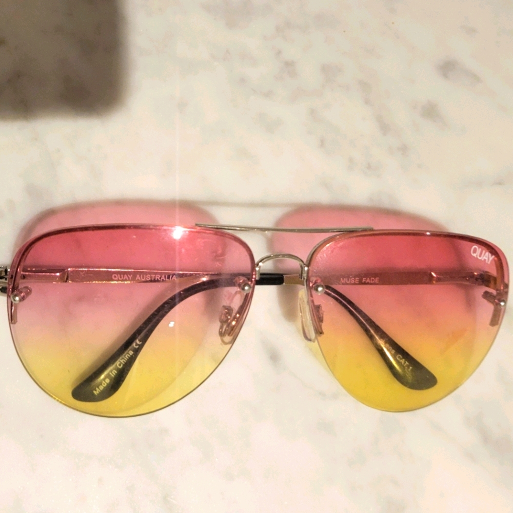 Quay Gradient Aviator Sunglasses
